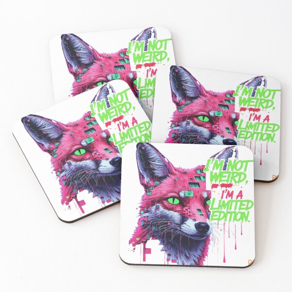 Item preview, Neon Fox T-shirt - a stylized, futuristic fox head designed and sold by WovennDesigns.