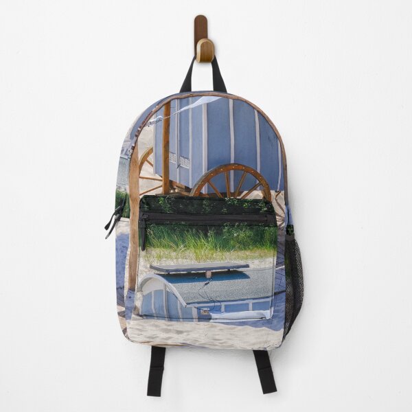 Item preview, Nostalgic bathing cart in blue and white wood on the beach of Binz designed and sold by Photopat.