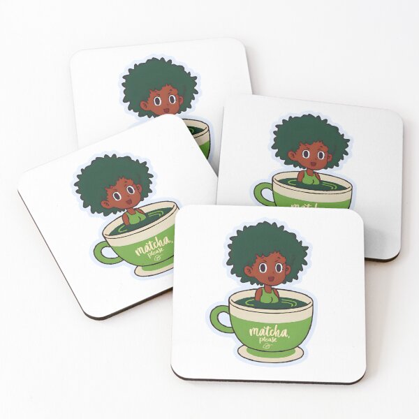 Item preview, Matcha Please – Black Girl in Matcha Cup with Green Afro designed and sold by OsasChild.