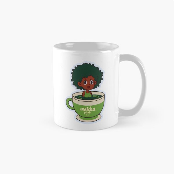 Item preview, Matcha Please – Black Girl in Matcha Cup with Green Afro designed and sold by OsasChild.