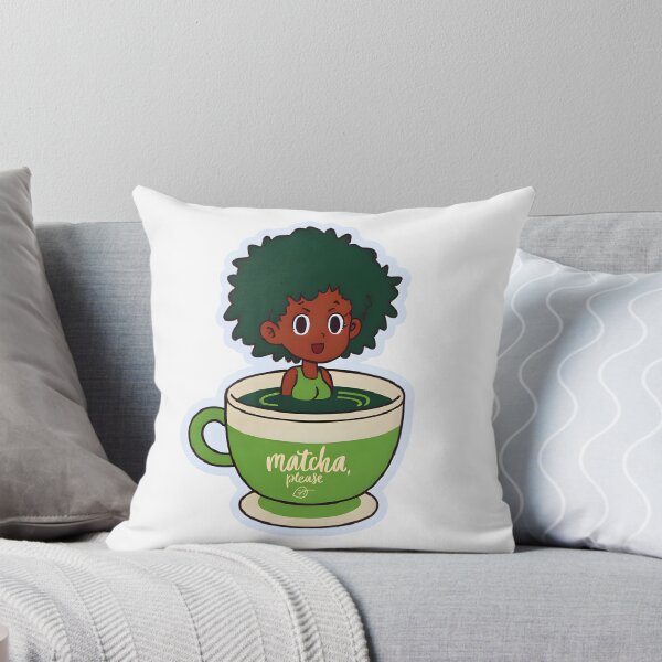 Item preview, Matcha Please – Black Girl in Matcha Cup with Green Afro designed and sold by OsasChild.