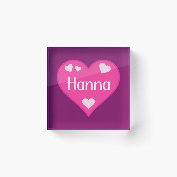 Item preview, Hanna Name Pink Heart  designed and sold by Jeallan Designs.