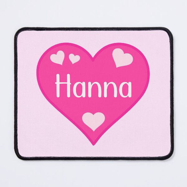 Item preview, Hanna Name Pink Heart designed and sold by Jeallan Designs.
