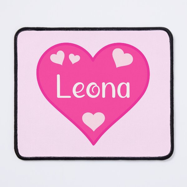 Item preview, Leona Name Pink Heart designed and sold by Jeallan Designs.