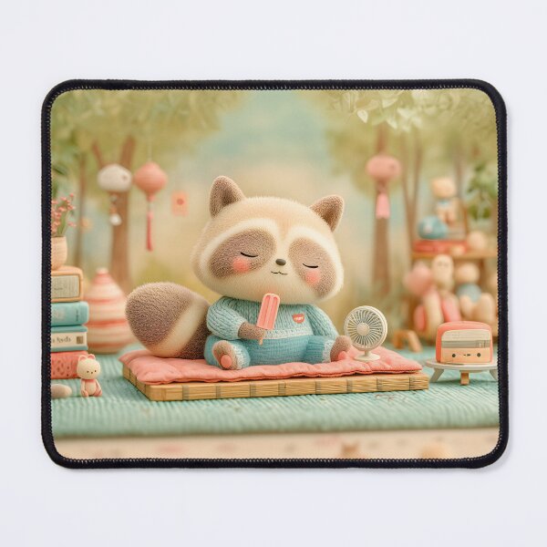 Item preview, Chilly Chomp Chomp - Raccoon designed and sold by CozyLodgeVillage.