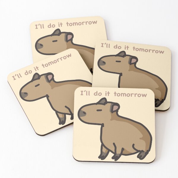 Item preview, I’ll do it tomorrow capybara designed and sold by MableWorld.