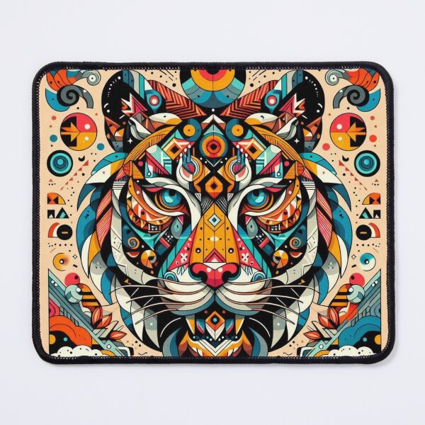 Item preview, Colorful geometric decorative mystic Tiger  designed and sold by Dogandesighn.