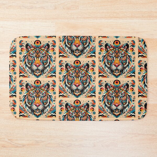 Item preview, Colorful geometric decorative mystic Tiger  designed and sold by Dogandesighn.