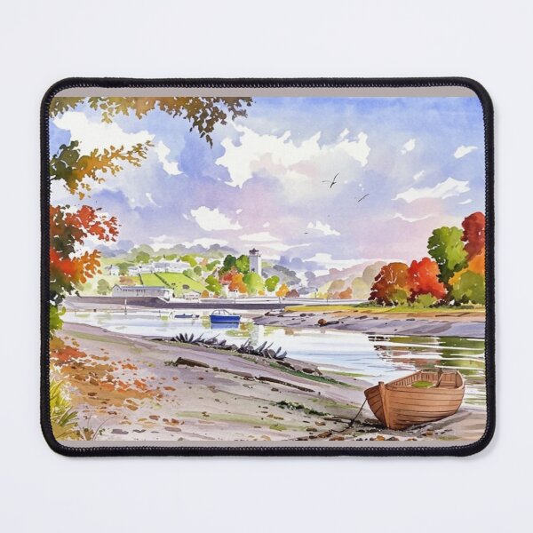 Item preview, Autumn at Stoke Gabriel(Watercolour + AI) designed and sold by artsmeow.