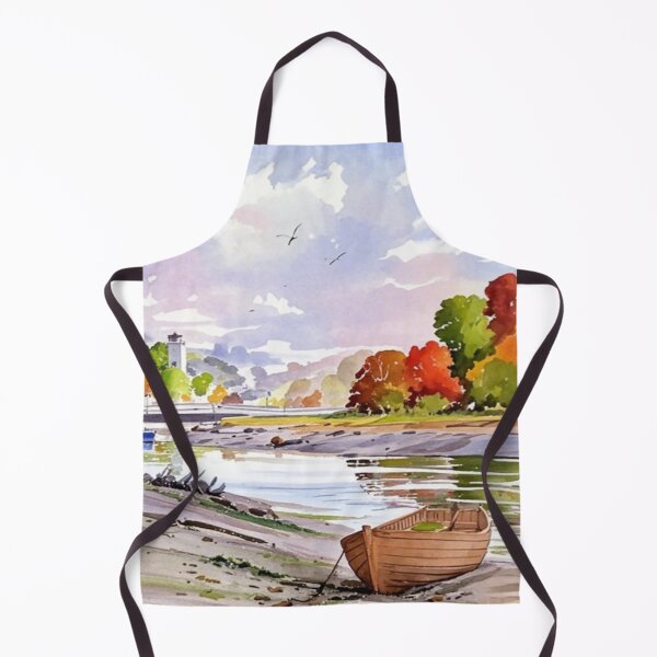 Item preview, Autumn at Stoke Gabriel(Watercolour + AI) designed and sold by artsmeow.