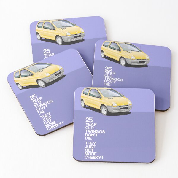 Item preview, Classic Yellow Twingo 25th Anniversary Car Art - Cheeky Fun Design designed and sold by SuzanneViseur.