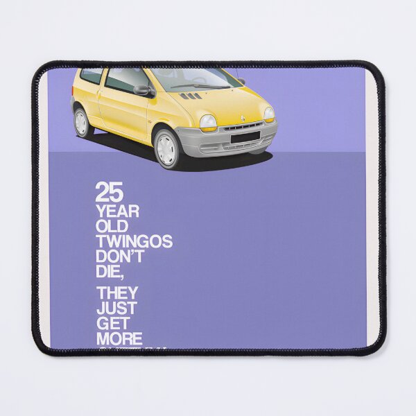 Item preview, Classic Yellow Twingo 25th Anniversary Car Art - Cheeky Fun Design designed and sold by SuzanneViseur.