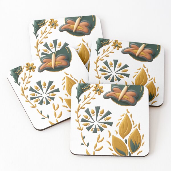 Item preview, Retro Bloom 3D- Floral Orbit designed and sold by TatjanaMDesign.