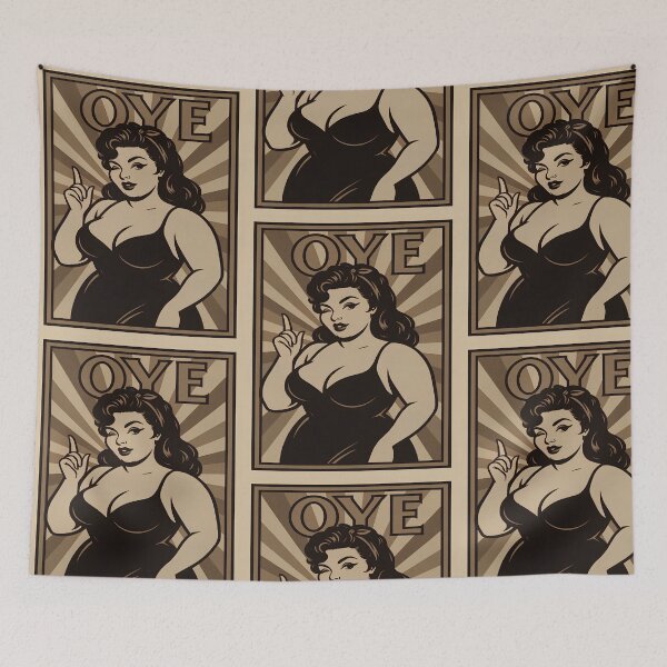 Item preview, OYE Hermosa – Bold Latina Pinup Art with Mujer Poder designed and sold by ReyDeLaCalle.