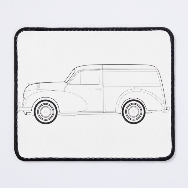 Item preview, Morris Minor Traveller Classic Car Line Art Design designed and sold by SuzanneViseur.