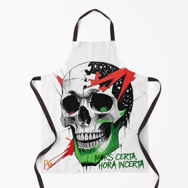 Item preview, Mors Certa, Hora Incerta Abstract Skull | Latin Quote on Death Certainty designed and sold by WovennDesigns.