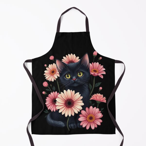 Item preview, Black cat with flowers n.5 designed and sold by Filotecnia.