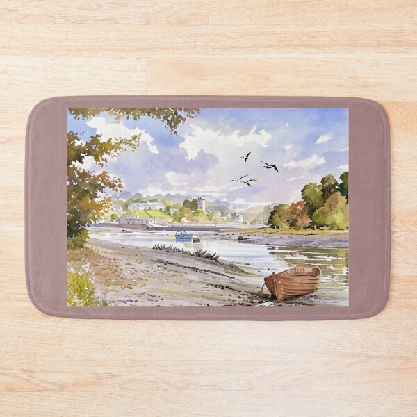 Item preview, Autumn at Stoke Gabriel2(Watercolour + AI) designed and sold by artsmeow.