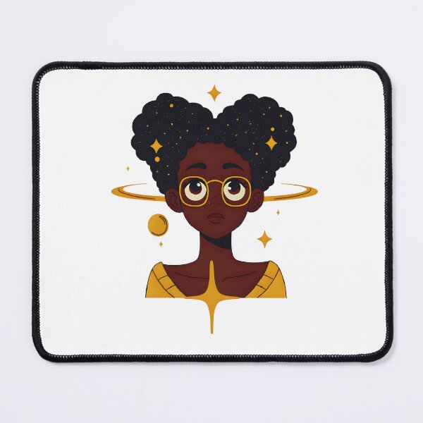 Item preview, Stellar Heart Afro – Black Girl Cosmic Glow Aesthetic designed and sold by OsasChild.