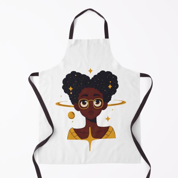 Aperçu de l'œuvre Stellar Heart Afro – Esthétique cosmique pour fille noire créée et vendue par OsasChild.