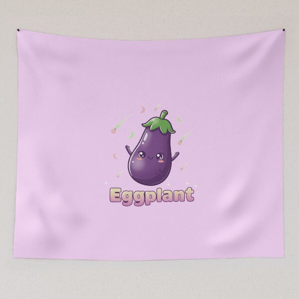 Item preview, Kawaii Eggplant with Cute Eyes designed and sold by Itsheartshop.