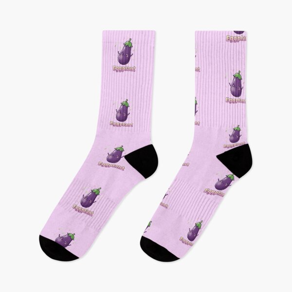 Item preview, Kawaii Eggplant with Cute Eyes designed and sold by Itsheartshop.