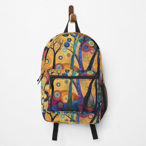 Item preview, Evening in the Forest - Colorful Landscape with Trees after Klimt designed and sold by 3ling_Design.