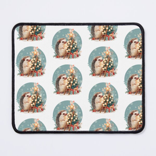 Item preview, Hedgehog and Mouse Decorating Christmas Tree designed and sold by Anastasiia Yurevych.