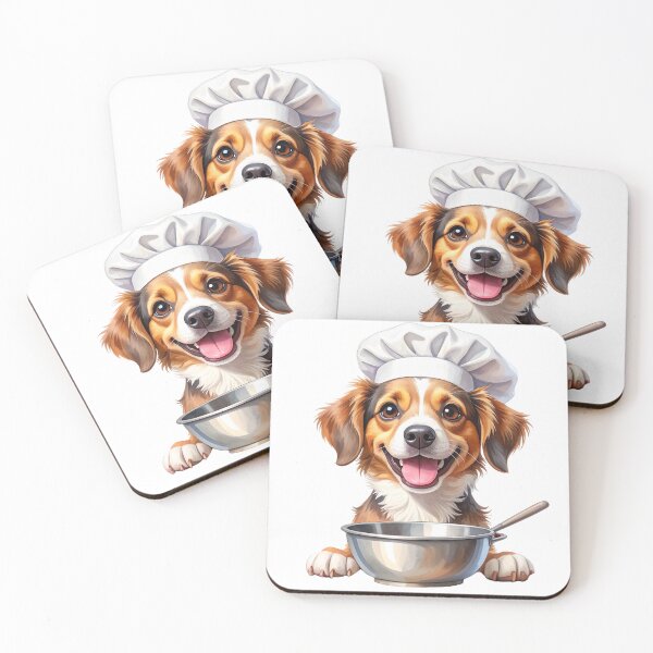 Item preview, Cute Dog Chef with Mixing Bowl designed and sold by takeng07.
