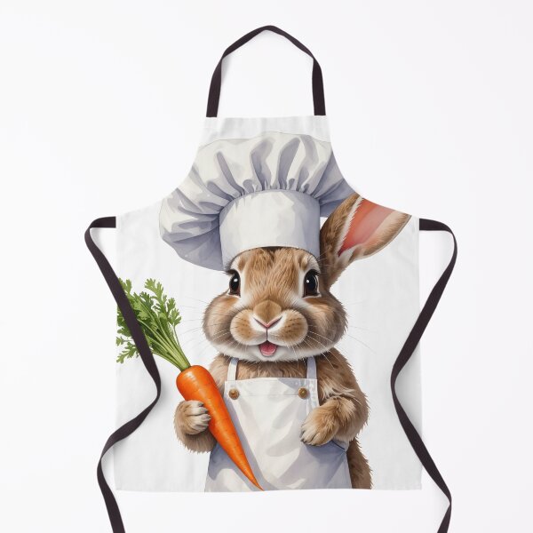 Item preview, Cute Rabbit Chef Holding a Carrot designed and sold by takeng07.