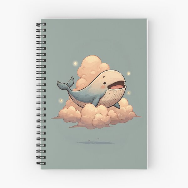 Item preview, Cute whale flying on a cloud designed and sold by TaverneKuna.