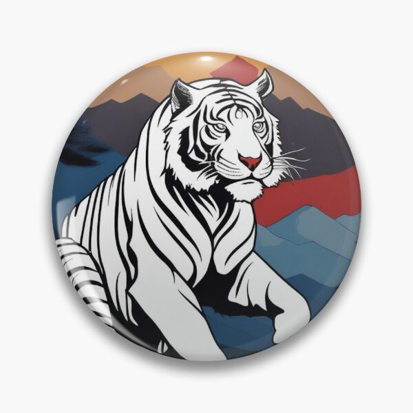 Item preview, White Tiger Guardian – Japanese Ukiyo-e Woodblock Art designed and sold by Vandy Fullam.