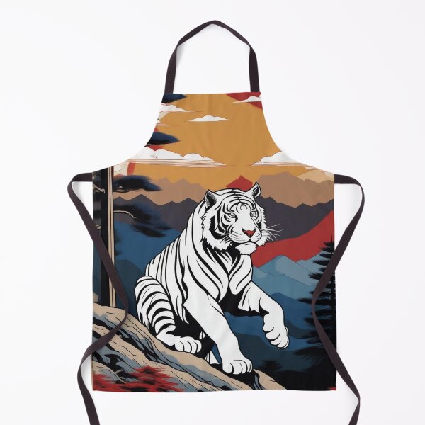 Artikelvorschau, Weißer Tigerwächter – Japanische Ukiyo-e-Holzschnittkunst entworfen und verkauft von Vandy Fullam.