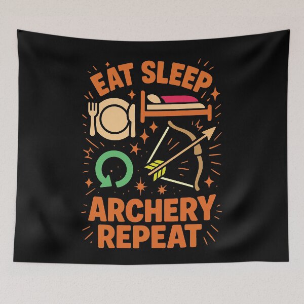 Item preview, Eat Sleep Archery Repeat Funny Archer designed and sold by LuminOrb.