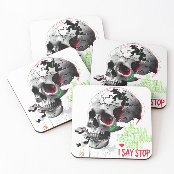 Item preview, "In Saecula Saeculorum" Abstract Skull | Eternal Timelessness Art designed and sold by WovennDesigns.