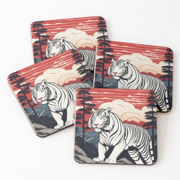 Item preview, Roaring Tiger on Cliff – Edo Period Japanese Print designed and sold by Vandy Fullam.