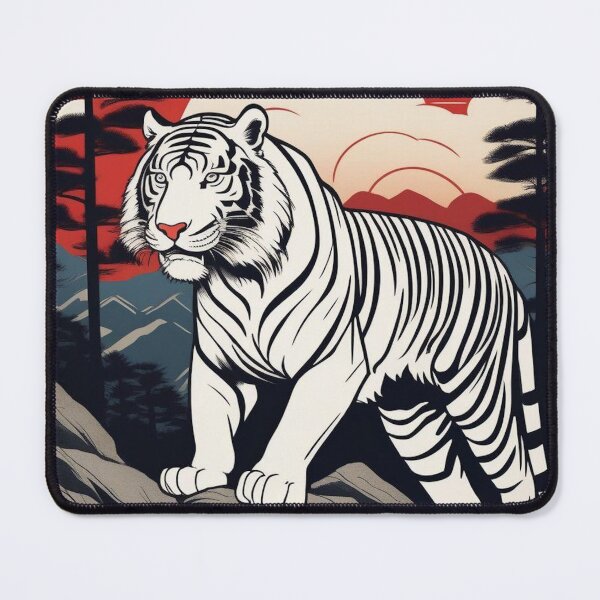 Item preview, Roaring Tiger on Cliff – Edo Period Japanese Print designed and sold by Vandy Fullam.