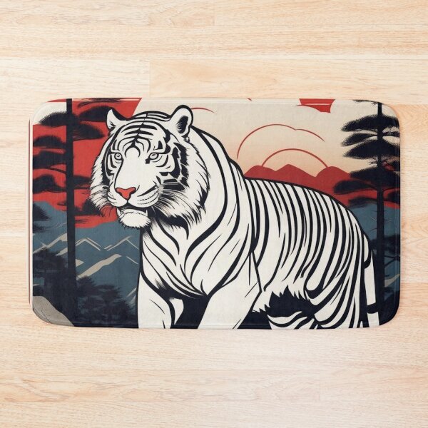 Item preview, Roaring Tiger on Cliff – Edo Period Japanese Print designed and sold by Vandy Fullam.