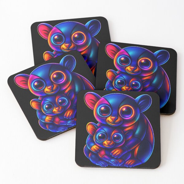 Item preview, Colorful neon illustration – koala with cub in pop art style designed and sold by BreakingWorse.