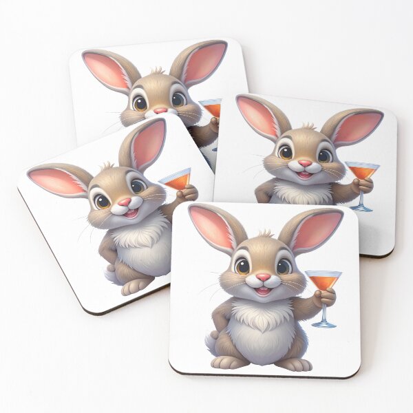 Item preview, Cute Rabbit with a Cocktail designed and sold by takeng07.