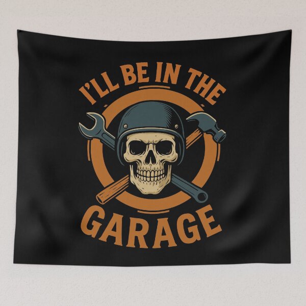 Item preview, I'll Be In The Garage Mechanic Funny Saying designed and sold by LuminOrb.