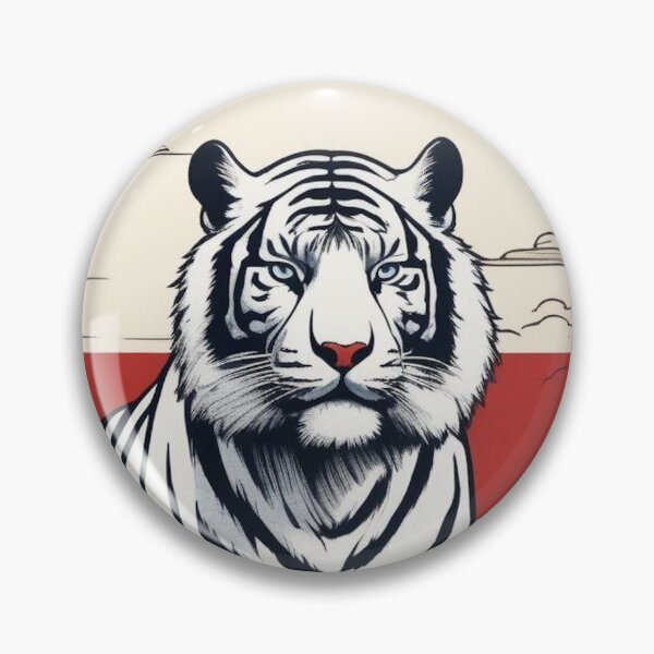 Item preview, Mythical White Tiger – Vintage Japanese Ukiyo-e Design designed and sold by Vandy Fullam.