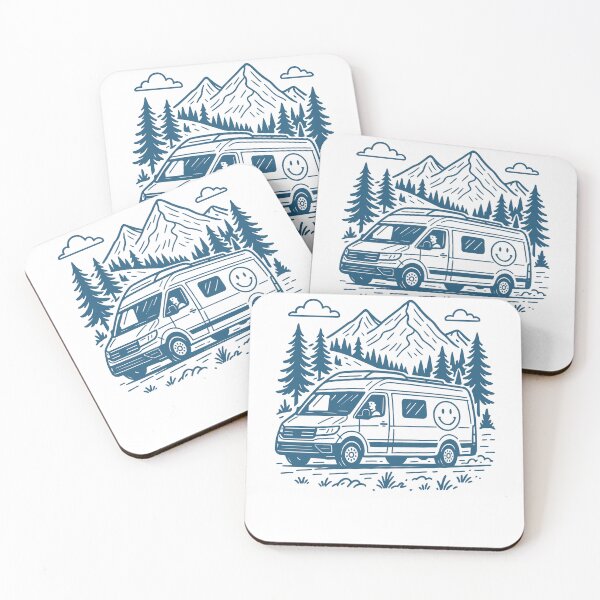 Item preview, Funny Camping Van Adventure Camper Mountains designed and sold by LuminOrb.