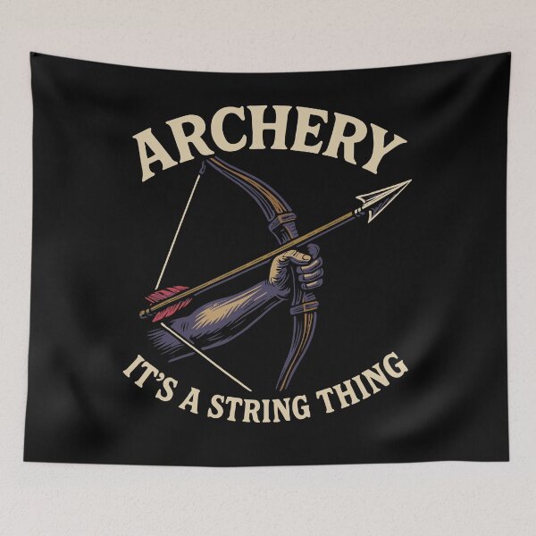 Item preview, Funny Archery It's A String Thing Bow Archer designed and sold by LuminOrb.