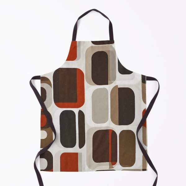 Item preview, 70s Retro Geometric Pattern Brown Red 1 designed and sold by Velvetcosmonova.