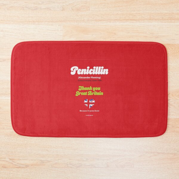 Item preview, Typo T-shirt in bright red celebrating Penicillin designed and sold by Robert Hills.
