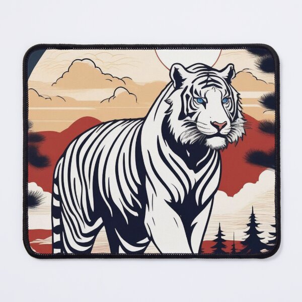 Item preview, Japanese Tiger with Rising Sun – Traditional Edo Artwork designed and sold by Vandy Fullam.
