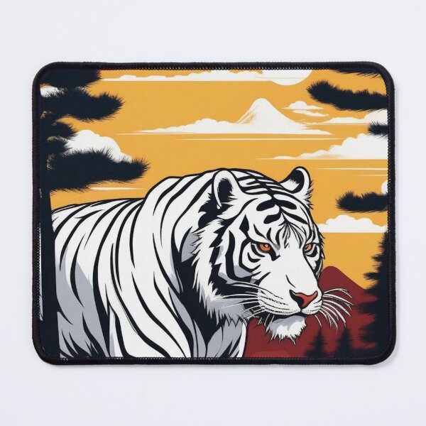 Item preview, Ukiyo-e Tiger Guardian – Retro Japanese Mythical Poster designed and sold by Vandy Fullam.