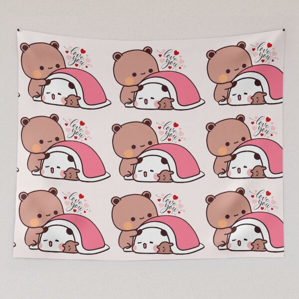 Item preview, Dudu Hugging Bubu That Under The Blanket Cuz She Sick Panda And Brownie Bear True Love Couple 2026 designed and sold by BlueSkylineArts.