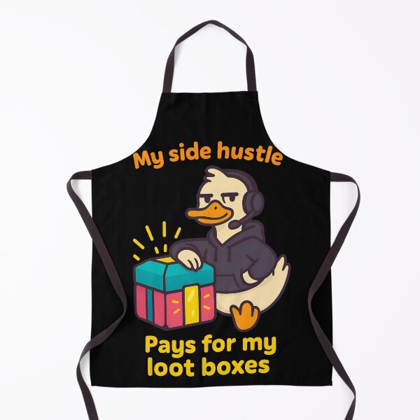 Item preview, Side Hustle Duck Pays for Loot Boxes Design designed and sold by TeeTimeTreasure.